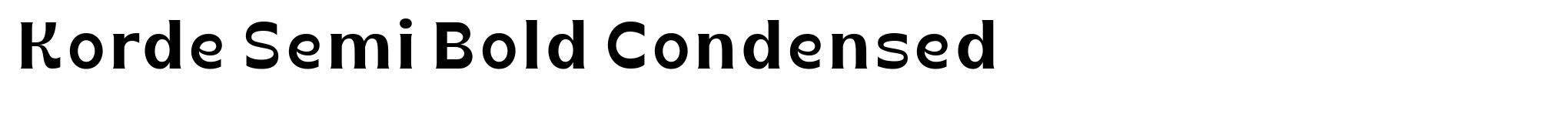 Korde Semi Bold Condensed image
